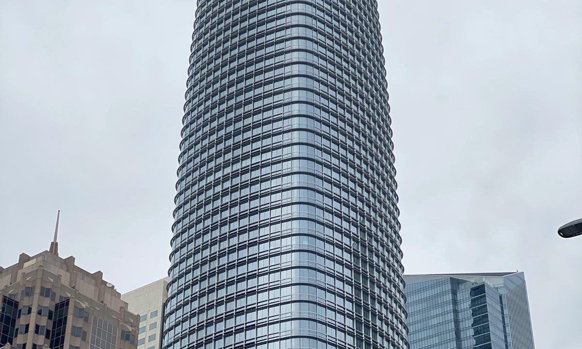 The Salesforce Tower rising above downtown San Francisco