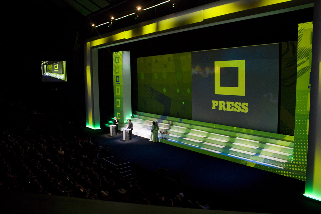 Cannes Lions International Advertising Festival Press awards stage