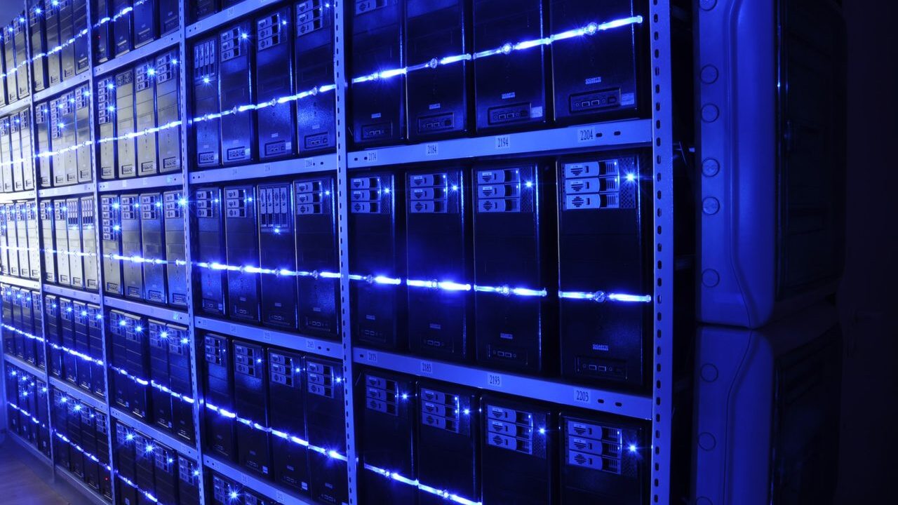 Server racks in a data center